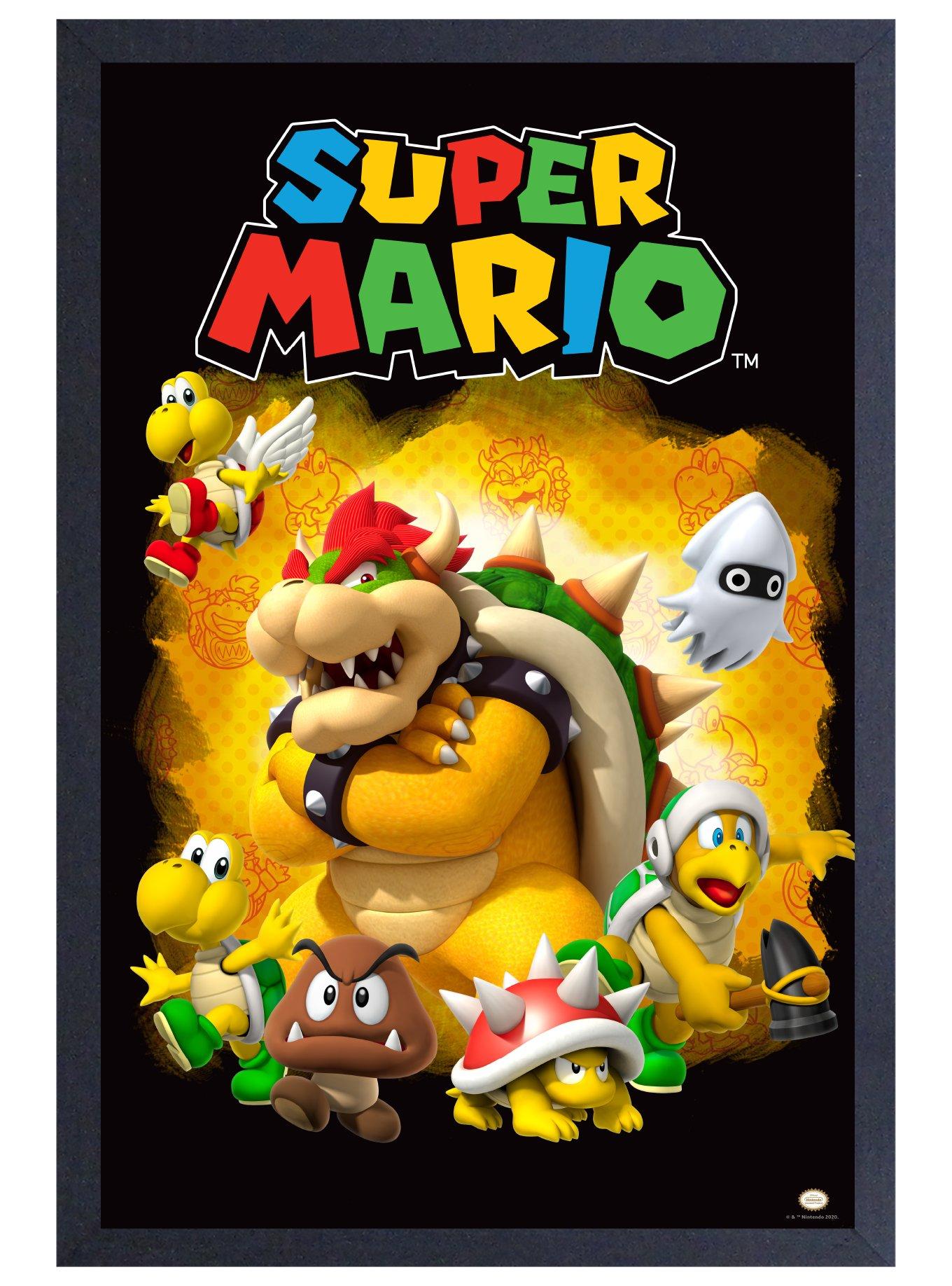 Super Mario Bowser and His Minions 11-in x 17-in Framed Wall